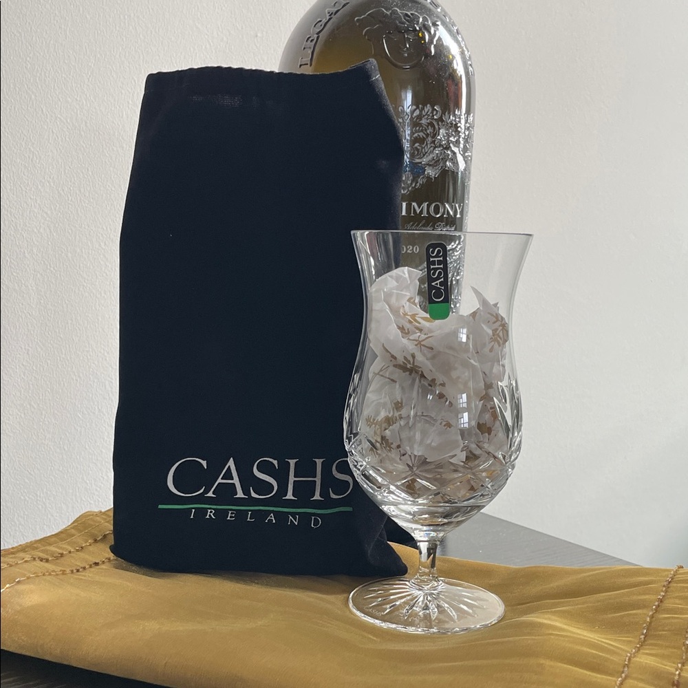 Cashs Ireland Crystal Glass with Bag